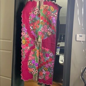 Beautiful Handmade Mexican Shawl/Table Runner